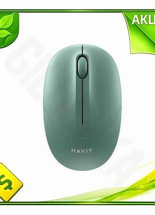 Ve бездротова миша havit оптична new version 1600 dpi зелена usb 2.4ghz для комп'ютера портативна миша n6w_ver