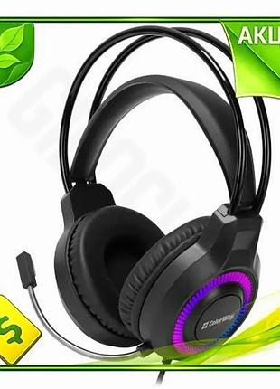 Ve наушники colorway glowcore rgb new version черные 3,5 мм геймерские накладные с микрофоном и подсве n6w_ver