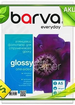 Ve фотопапір barva глянсовий a5 new version 180 г/м2 100 арк для друку зображень фотопапір для принтер n6w_ver