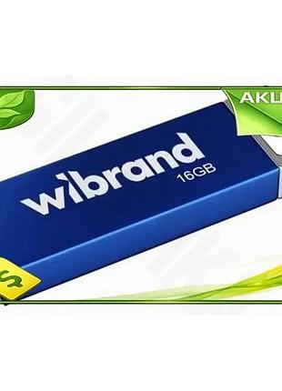Ve флеш накопитель usb 16гб new version wibrand ударопрочный металлический синий для хранения данных п n6w_ver