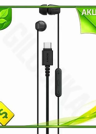Ve наушники sony проволочные вакуумные new version с микрофоном usb-c черные для смартфона с ушным фик n6w_ver