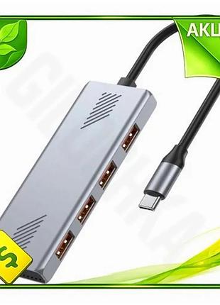 Ve хаб usb gembird 4xusb new version 3.2 сірий алюмінієвий розподільник для комп'ютера ноутбука usb ко n6w_ver