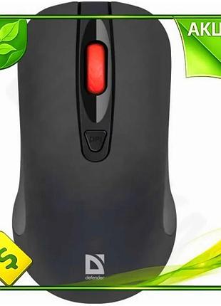 Ve бездротова оптична миша defender new version чорна usb безшумна для комп'ютера і ноутбука ергономіч n6w_ver