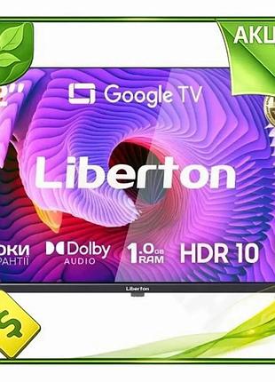 Ve телевизор 32" liberton led new version 1366x768 60 гц google tv черный смарт телевизор для дома с w n6w_ver