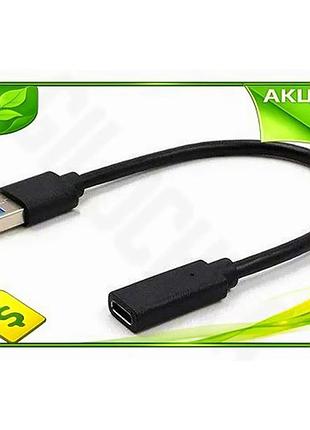 Ve перехідник type-c (f) usb new version 3.1 (m) cablexpert чорний адаптер для передачі даних з'єднува n6w_ver