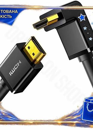 Dm кабель hdmi ugreen специфікація 2.2 1 м чорний для підключення 4k 60 гц телевізора або монітора кут spe|lz