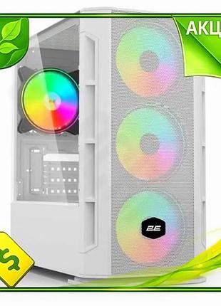 Ve корпус 2e gaming calleo new version mini tower белый для micro atx mini itx argb подсветка закаленн n6w_ver