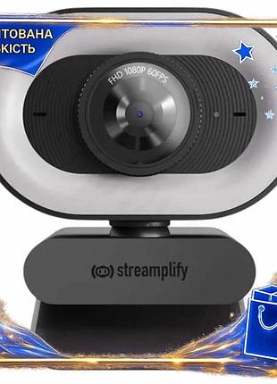 Dm веб-камера streamplify cam специфікація 2.2 plus чорна 1080p 60 fps з автофокусом для стрімінгу з l spe|lz