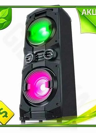 Ve портативная колонка real-el 2.0 new version беспроводная с bluetooth usb aux fm rgb подсветка для м n6w_ver