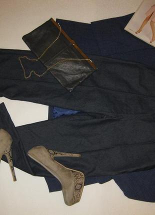 Класичні зручні брюки штани джинсові мом 12р км0830 темні, з двома кишенями з боків,8 фото