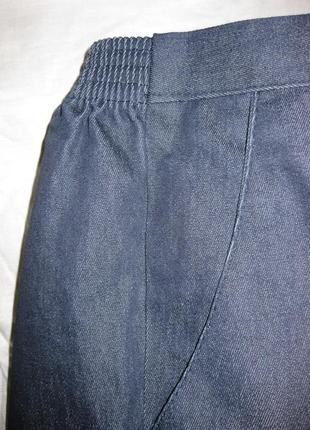 Класичні зручні брюки штани джинсові мом 12р км0830 темні, з двома кишенями з боків,7 фото