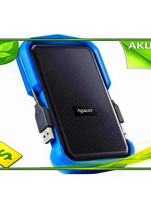 Ve зовнішній жорсткий диск 1тб new version apacer ударостійкий чорний синій usb 3.2 для зберігання дан n6w_ver