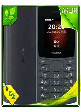 Ve мобільний телефон nokia 105 new version кнопковий з акумулятором 1000 ма·год для спілкування чорний n6w_ver