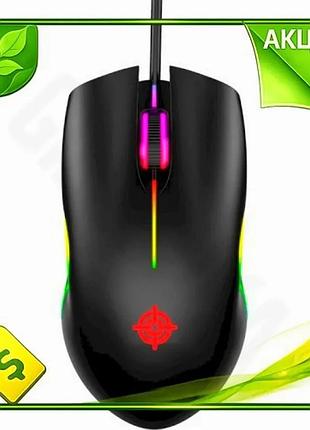 Ve мышь gamepro проводная оптическая new version usb черная с rgb подсветкой 800-1200 dpi для геймеров n6w_ver