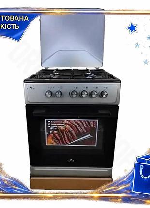 Dm плита комбинированная castle спецификация 2.2 gray black 4 конфорки газ электричество духовка конве spe|lz