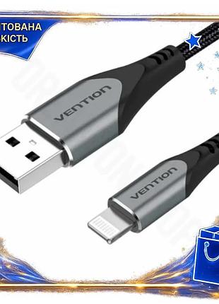 Dm кабель usb am-lightning спецификация 2.2 2 м vention черный для синхронизации и зарядки 2.4a кабель spe|lz