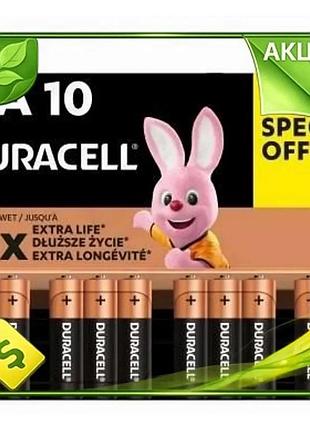 Ve батарейка aa duracell 10 new version шт лужна 1.5v для побутових приладів елементи живлення батарей n6w_ver