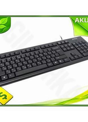 Ve клавіатура a4tech чорна мембранна new version стандартна для пк з закругленими клавішами дротова ps n6w_ver