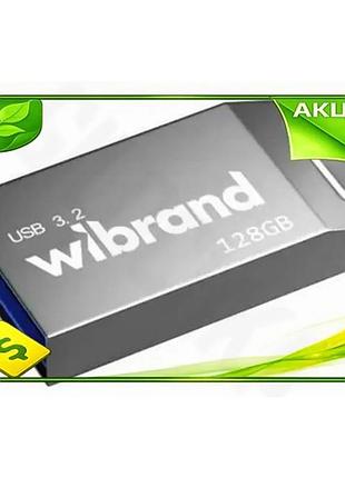 Ve флеш накопитель usb 128гб new version wibrand серебристый компактный накопитель для хранения данных n6w_ver