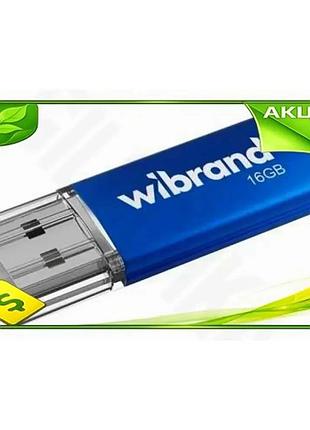 Ve флеш накопитель usb 16гб new version wibrand cougar синий для хранения данных моноблок usb 2.0 флеш n6w_ver