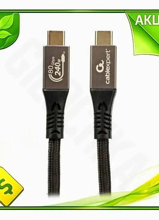 Ve кабель type-c до type-c new version 1 м cablexpert 240 вт чорний шнур зарядка для живлення синхроні n6w_ver