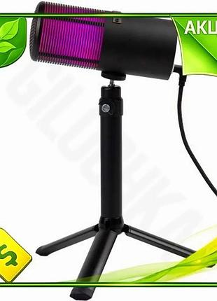 Ve микрофон thronmax конденсаторный usb new version 3,5 мм черный для записи голоса с rgb подсветкой д n6w_ver