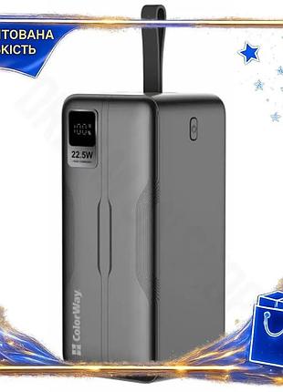 Dm універсальна мобільна батарея специфікація 2.2 50000 маг colorway чорна павербанк з цифровим диспле spe|lz