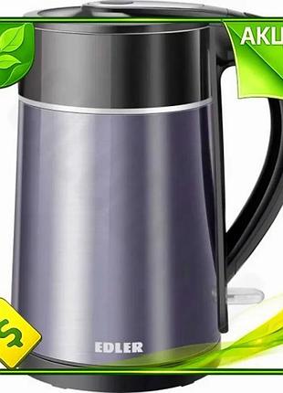 Ve електрочайник edler 1500w 1.8л new version violet з нержавіючої сталі для кип'ятіння води світловий n6w_ver