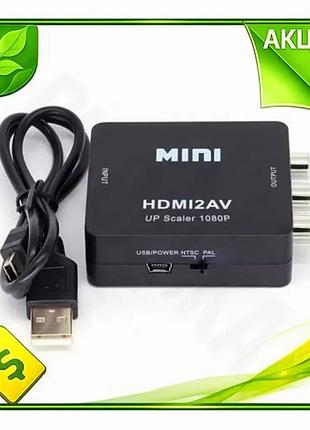 Ve перехідник hdmi на 3xrca new version extradigital чорний активний адаптер для телевізора і проектор n6w_ver
