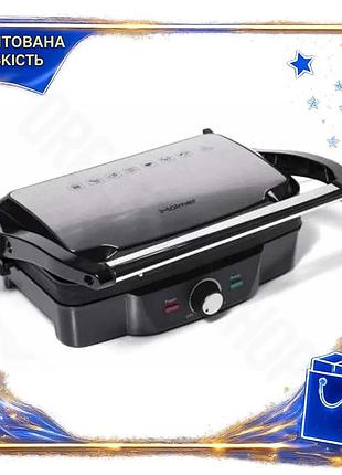 Dm електрогриль hölmer 1600w специфікація 2.2 закритий двосторонній гриль для м'яса риби овочів з анти spe|lz
