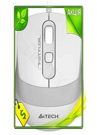 Ve мышь a4tech fstyler бесшумная new version оптическая 1600dpi usb эргономичная белая для компьютера n6w_ver