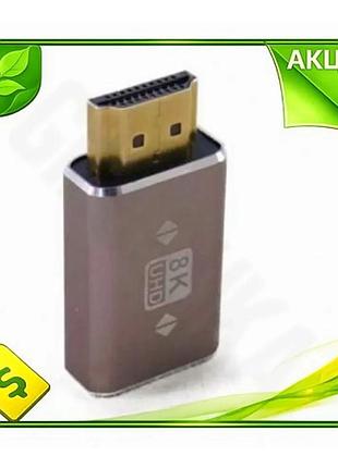 Ve перехідник hdmi m-f extradigital new version чорний 8k адаптер для телевізора і монітора перехідник n6w_ver