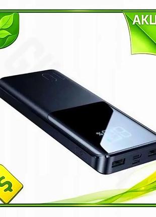 Ve універсальна мобільна батарея joyroom new version 10000 mah power bank чорна для смартфонів планшет n6w_ver