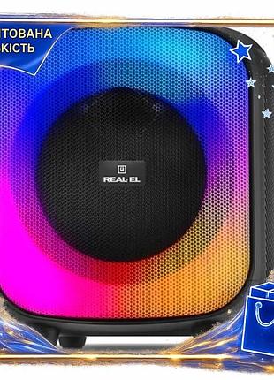 Dm портативная колонка real-el спецификация 2.2 65 вт с bluetooth usb aux micro sd rgb подсветка для к spe|lz