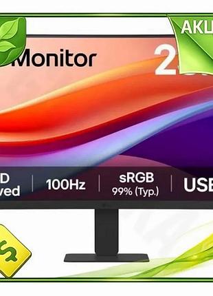 Ve монитор изогнутый 23.8 дюйма new version lg black 1920x1080 100 гц для компьютерных игр и работы эк n6w_ver
