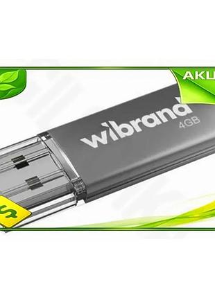Ve флеш накопитель usb 4гб new version wibrand серебристый usb 2.0 для хранения данных памятка для фай n6w_ver