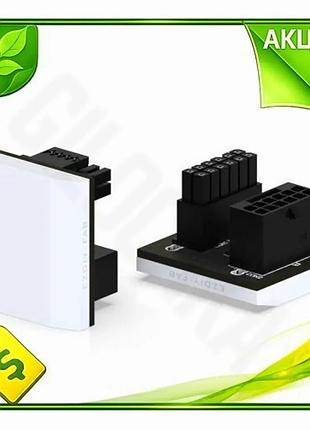 Ve адаптер ezdiy-fab 12vhpwr 180° new version white для видеокарт rtx 40xx 600 вт. n6w_ver