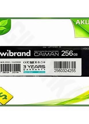 Ve твердотільний накопичувач ssd 256гб new version wibrand caiman pci-e 3.0 x4 m.2 2280 для комп'ютера n6w_ver