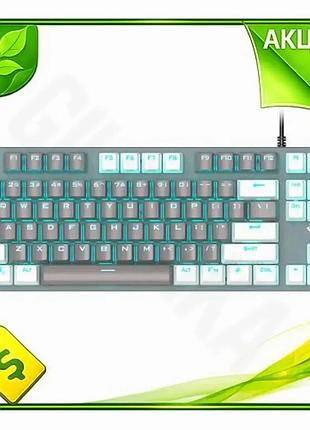 Ve клавиатура aula механическая rgb new version для игр white grey usb 1,6м без цифрового блока 87 кла n6w_ver