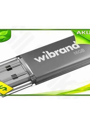 Ve флеш накопитель usb 16гб new version wibrand серебристый для хранения данных моноблок накопитель на n6w_ver