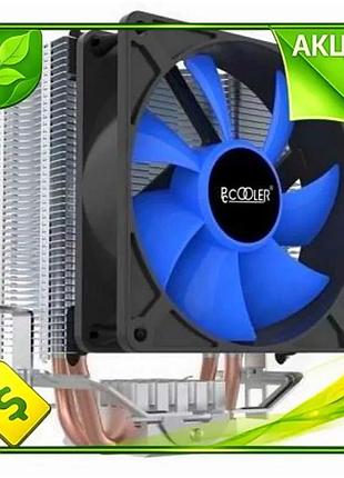 Ve кулер для процесора pccooler new version 92 мм алюмінієвий активне охолодження до 115 вт тихий вент n6w_ver