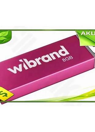 Ve флеш накопитель usb 8гб new version wibrand розовый металлический ударопрочный моноблок для хранени n6w_ver