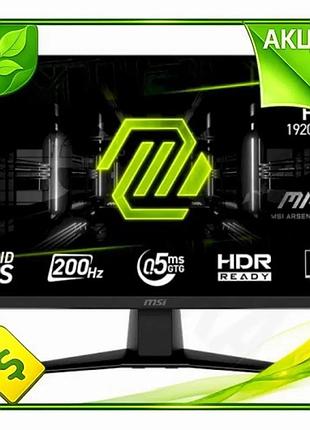 Ve монітор 23.8" msi mag new version 242f black full hd 200 гц ips для ігор геймерський дисплей з amd n6w_ver