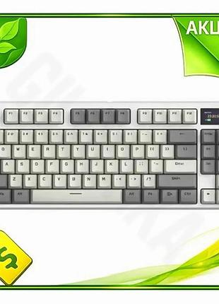 Ve бездротова механічна клавіатура attack new version shark retro grey rgb для геймерів з tft дисплеєм n6w_ver
