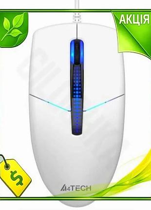 Ve миша a4tech оптична usb new version з синім підсвічуванням 1200 dpi для комп'ютера дротова симетрич n6w_ver