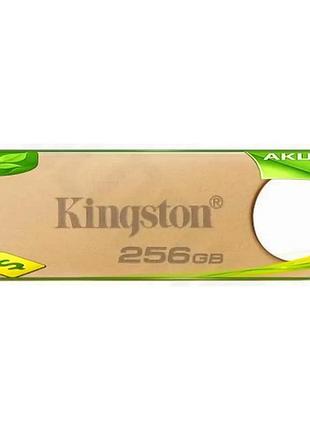 Ve флеш накопичувач usb 256гб new version kingston золотий металевий usb 3.2 для зберігання даних та п n6w_ver