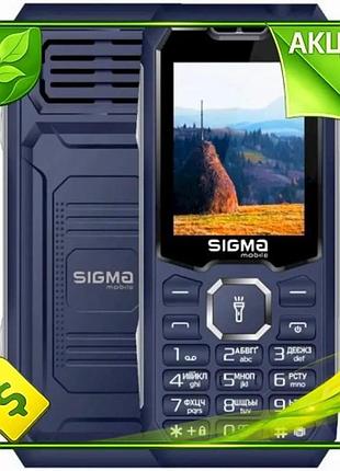 Ve мобільний телефон sigma mobile new version кнопковий 2 nano-sim 2.4" синій з потужною батареєю 4050 n6w_ver