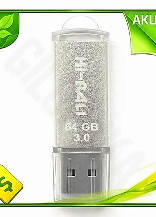 Ve флеш накопитель usb 64гб new version hi-rali серебристый usb 3.0 для хранения данных моноблок n6w_ver