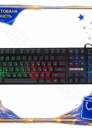 Dm клавиатура gamepro мембранная спецификация 2.2 rgb подсветка usb для игр 104 кнопки черная 1,4м spe|lz