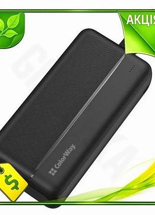 Ve универсальная мобильная батарея 30000 new version mah colorway черная powerbank быстрая зарядка для n6w_ver